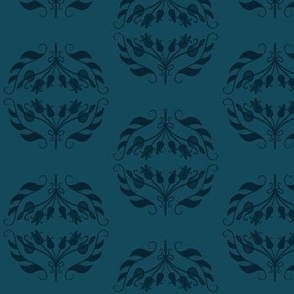 Victorian-inspired Ebola print (blue)