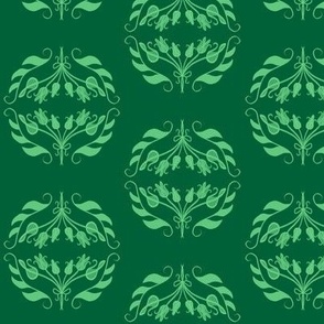 Victorian-inspired Ebola print (mint & green)