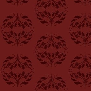 Victorian-inspired Ebola print (red)