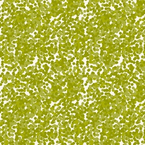Green dots over cream background