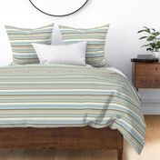 Horizontal Simple Stripes - Coastal Inlet with Black - Large