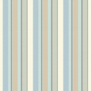 Simple Stripes - Coastal Inlet Colors with Canvas Texture - Small