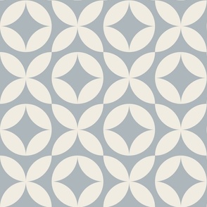 xoxo - creamy white_ french grey blue 02 - simple cute geometric