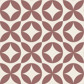 xoxo - copper rose pink_ creamy white - simple cute geometric