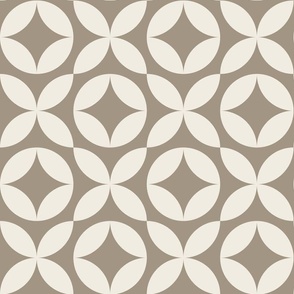xoxo - creamy white_ khaki brown 02 - simple cute geometric