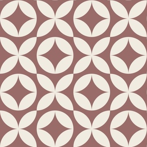 xoxo - copper rose pink_ creamy white 02 - simple cute geometric