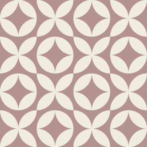 xoxo - creamy white_ dusty rose pink 02 - simple cute geometric