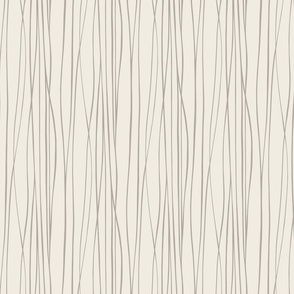 tangled - cloudy silver_ creamy white - vertical hand drawn contemporary stripe