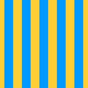 Sky block stripes blue  and yellow, 2 inch