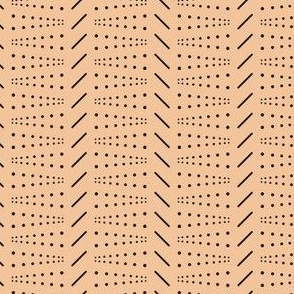 Geometric dots and lines - Desert sand brown, black - Small