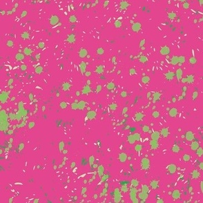 Saturn Splatter - Spring Green on Rose Pink  (TBS212)