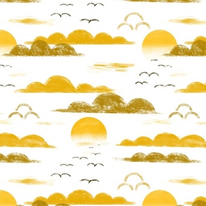 Dreamy sunset birds (medium 