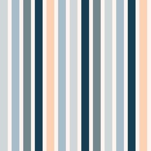 Groovy Boho Blue Baby Boy Nursery Stripe line