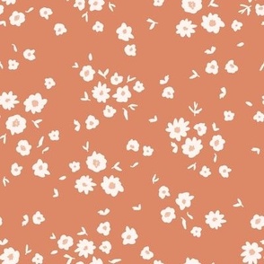 Groovy Boho Blush Pink Baby Girl Nursery Tiny flowers