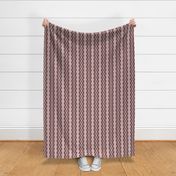 MVDL - Funky Art Deco Stripes with Minimalist Background in Blush Mauve and Rich Brown - 4 inch repeat