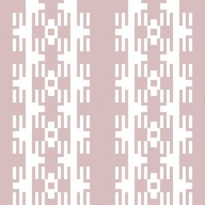 MVDL - Funky Art Deco Stripes with Minimalist Background in Mauve Blush and White