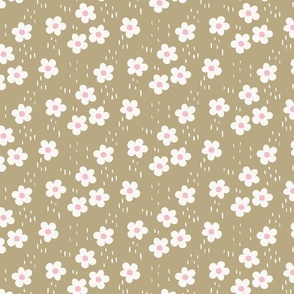 Flowers light brown white pink