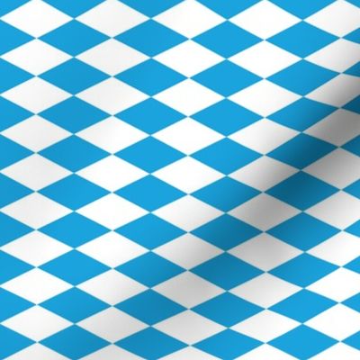 Oktoberfest German October Beer Festival Bavarian Blue and White Rotated Diagonal Diamond Beer House Tablecloth Pattern