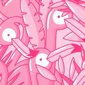 pink flamingos