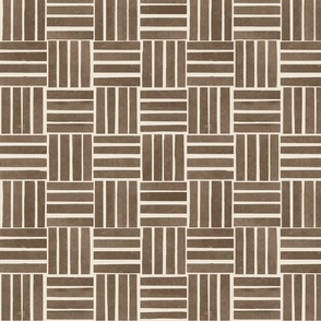 Basket Weave Tiles - Cool Earthy - Large Scale