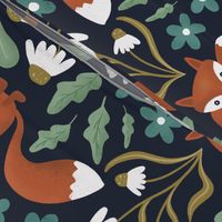 woodland foxes - fox wallpaper
