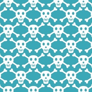 Pirate Skull 2 -  Sky Blue