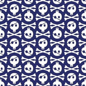 Pirate Skull 1 - Navy Blue 1