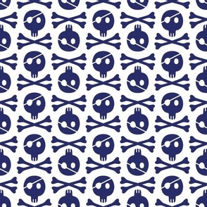 Pirate Skull 1 - Navy Blue 2