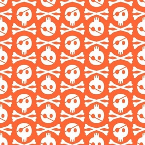 Pirate Skull 1 - Orange  