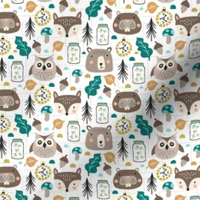 Woodland Camp - Gender Neutral Nursery Forest Animals Small