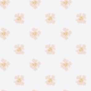 Brush flowers wallpaper in soft pink and grey - mini
