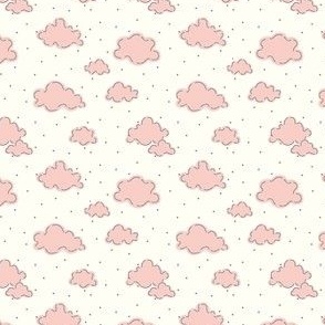 Cloud Cover in Pink and White