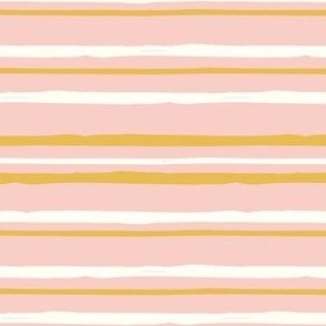 Rainy Day Stripes in Pink and Yellow