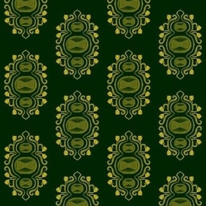 Victorian Monkey Pox pattern (yellow&green)