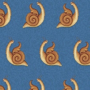 Screaming Snails on Blue