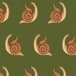 Screaming Snails on Green