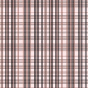458 $ - Small scale  mushroom pink and fawn taupe classic monochromatic plaid country rustic style wallpaper, coats and jackets, children’s dresses and tops, cute bedroom bed linen, seasonal tablecloths, napkins and table runners