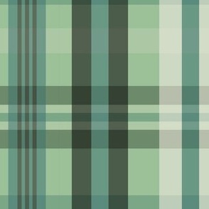 458 - Large scale  sage green classic monochromatic plaid country rustic style wallpaper, coats and jackets, children’s dresses and tops, cute bedroom bed linen, seasonal tablecloths, napkins and table runners