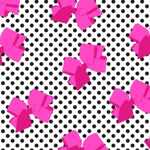 Hot Pink Bows and Polka Dots