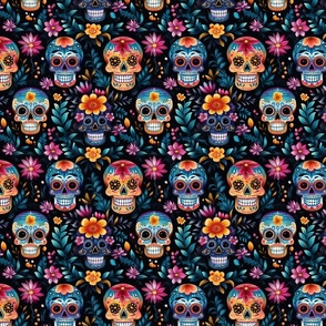 Sugar Skulls - Day of the Dead Masks Design