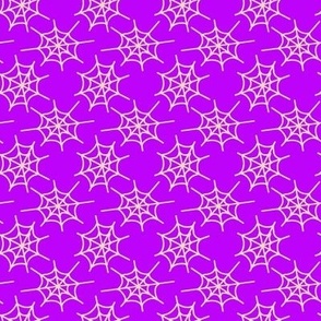 453 - Violet purple Sweet hand drawn spider webs create a lace effect - for Halloween spooky scary kids apparel, children party costumes, table decorations, tablecloths, table runners, pet accessories, baby's first Halloween