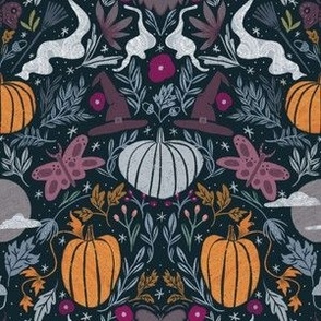 Spooky Season Autumn Mystic in Navy Blue