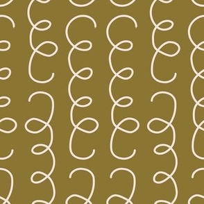 454 - Medium scale Delicate hand drawn curls in earthy olive green forming a lacey style - for kids apparel_ party costumes_ table decorations_ table cloths_ table runners_ pet accessories-21