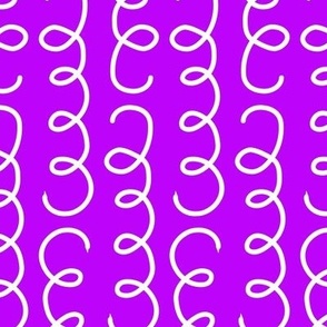 454 - Medium scale Delicate hand drawn curls in bright violet purple  forming a lacey style - for kids apparel_ party costumes_ table decorations_ table cloths_ table runners_ pet accessories-22