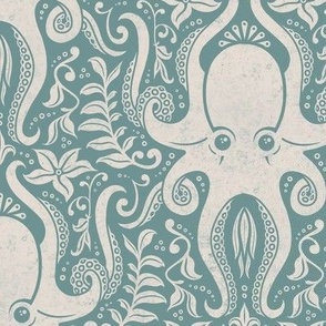 Octopus Stamp Damask (Opal Shadow)