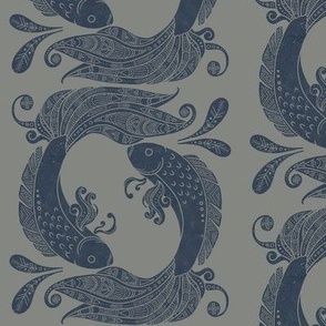 zodiac sign pisces Sea Nautical Fish Ocean blue grey navy