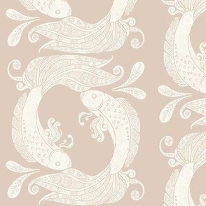 zodiac sign pisces Sea Nautical Fish Ocean white beige