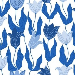 Dutch blue tulips floral spring