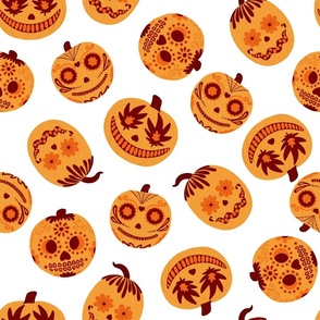 Cute Halloween Pumpkins - Tossed - Medium Scale