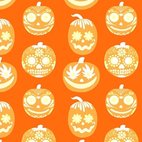 Halloween Orange Pumpkins V1 - Vertical - Large 